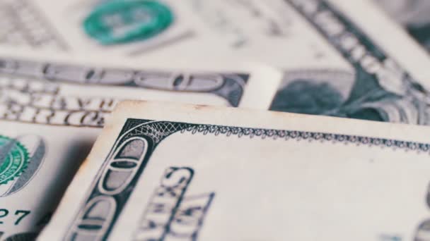 Доллары, американские банкноты — стоковое видео