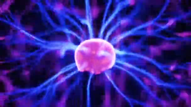 Plasma Ball And Lightning — Stock Video