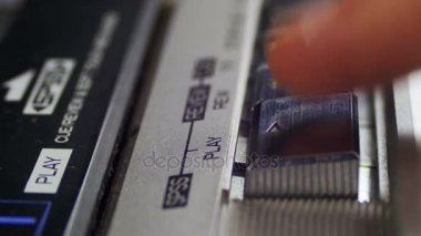Vintage ses kaset çaların iterek oyun ve durdur düğmesi
