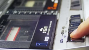 Vintage ses kaset çaların iterek oyun ve durdur düğmesi