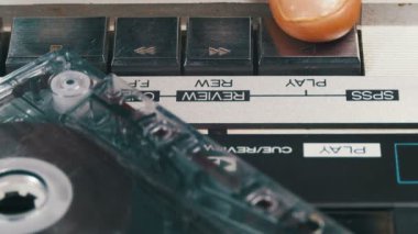 Vintage ses kaset çaların iterek oyun ve durdur düğmesi
