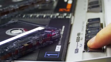 Vintage ses kaset çaların iterek oyun ve durdur düğmesi