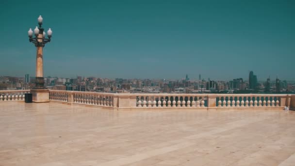 Viewing platform in Baku, Azerbaijan — Stock Video