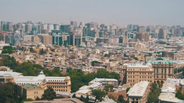 Gökdelenler ve yüksek katlı binalar, Bakü, Azerbaycan Şehir Manzaralı