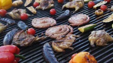 Pişirme Barbekü Delicious ve sebze ızgara