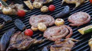 Pişirme Barbekü Delicious ve sebze ızgara