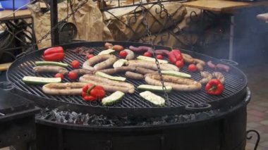 Pişirme Barbekü Delicious ve sebze ızgara