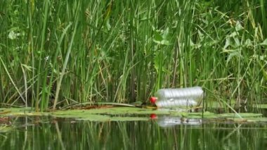 Çöp, nehir plastik şişelerde