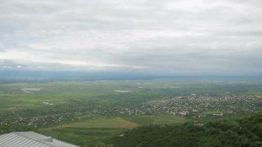 Sighnaghi, Georgia. Manzara şehrin görünümünü yukarıda.