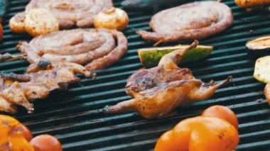 Pişirme Barbekü Delicious ve sebze ızgara