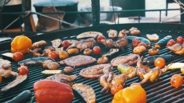 Pişirme Barbekü Delicious ve sebze ızgara