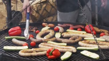 Pişirme Barbekü Delicious ve sebze ızgara