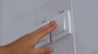 Açma ve kapatma duvar ışık geçiş