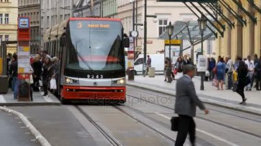 Çek ortaya çıkan Kişilik kalabalık Çek Cumhuriyeti, Prag eski şehir tramvay