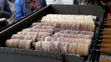 Çek Ulusal sokak gıda Trdelnik denilen olmak pişmiş Prag Meydanı olduğunu