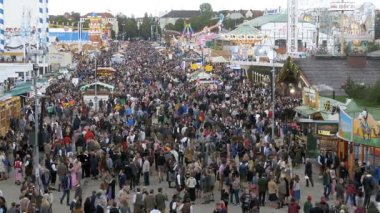 Oktoberfest hava görünümünü. Bavyera, Almanya