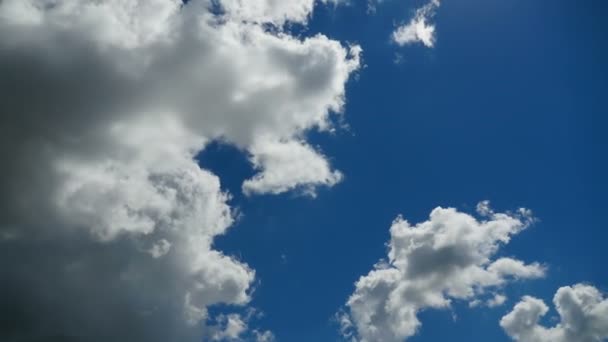 Molnen rör sig i den blå himlen. Timelapse — Stockvideo