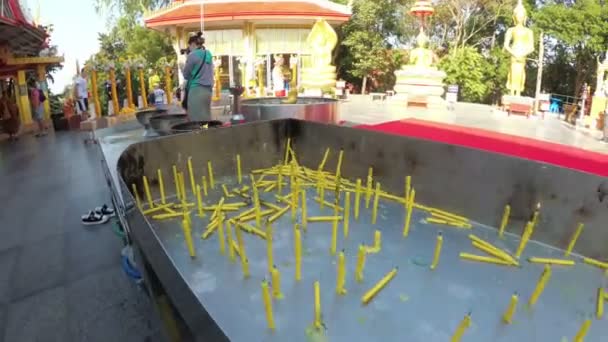 Tempel van grote gouden Boeddha, Pattaya. Thailand — Stockvideo