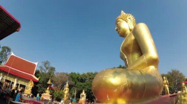 Pattaya büyük altın Buddha Tapınağı. Tayland