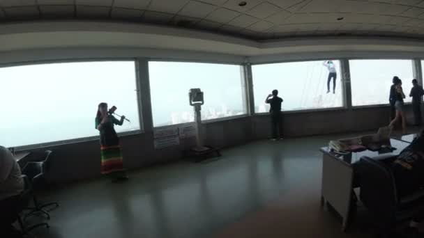 Vista all'interno della Pattaya City Tower. Tailandia — Video Stock