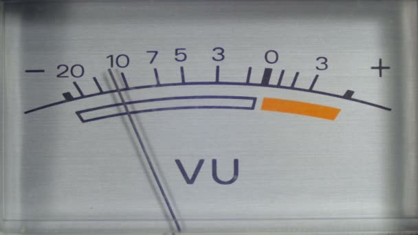 刻度指示器测量信号电平表 — 图库视频影像