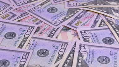 Arka planını 50 Doları Amerikan banknot değerini Döndür