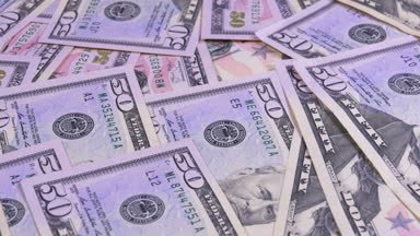 Arka planını 50 Doları Amerikan banknot değerini Döndür