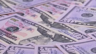 Arka planını 50 Doları Amerikan banknot değerini Döndür