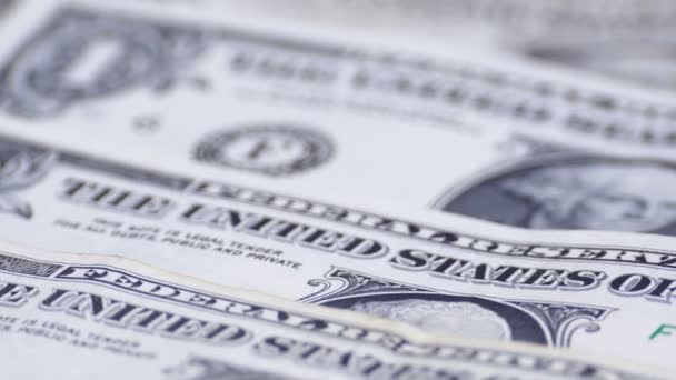 Dollars, la valeur des billets américains de 1 dollar est en rotation — Video