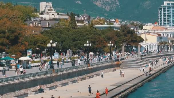 Damm von Jalta. Krim. — Stockvideo