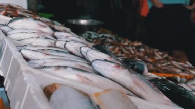 Buzda Taze Deniz Balığı Deniz Ürünleri Sokağı Marketi 'nde satıldı..