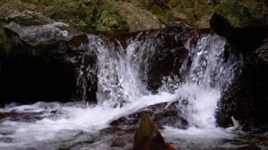 Mountain Creek. Su dağlardaki kayalıklardan aşağı akıyor.