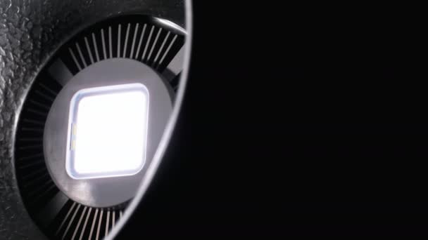 Professional White Studio LED Light Close-up — Stockvideo