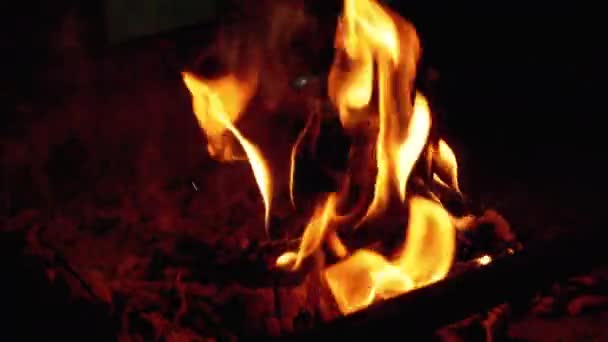 Turk with Coffee is Cooked on Fire while Standing on Coals Embraced by the Tongues of Red Flame — Stockvideo