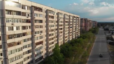 Yerleşim SSCB Çok Katlı Bina Şehir Uyuyan Bölgesi, Hava Görünümü