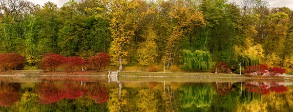 Panorama Herbst Stadtpark — Stockfoto