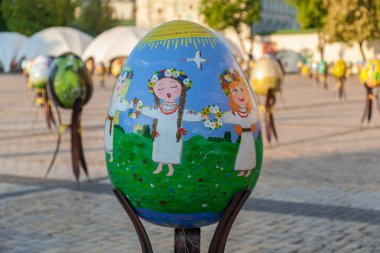 boyalı Paskalya yumurtaları 