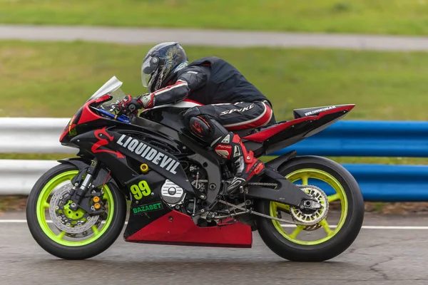 Competitions in ring motorcycle racing — Stock Photo, Image