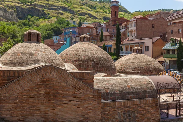 Banhos Enxofre Distrito Abanotubani Cidade Velha Tbilisi Banheiros Lowndes Geórgia — Fotografia de Stock