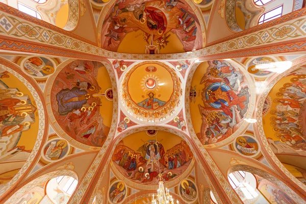 Потолок Православной Церкви Рисунками Святых Потолок Православной Церкви — стоковое фото