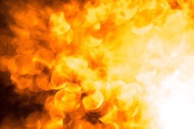 Soyutlama arka plan sarı turuncu ateşle daireler fişekleri. Noel soyutlama arka plan sarı daireler ile.