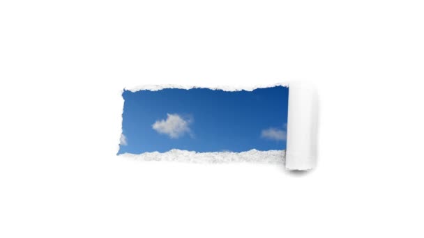 Creatieve Tijd Rondt Video Van Snel Bewegende Wolken Blauwe Lucht — Stockvideo