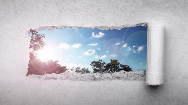 Creatieve Tijd Ronden Video Van Snel Bewegende Wolken Blauwe Lucht — Stockvideo