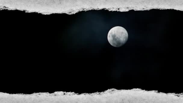 Tiempo Creativo Aprovecha Video Una Luna Llena Brillante Cielo Nocturno — Vídeos de Stock