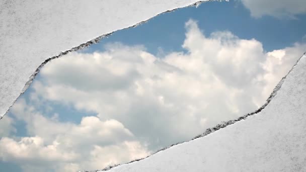 Tiempo Creativo Aprovecha Video Nubes Movimiento Rápido Cielo Azul Que — Vídeos de Stock