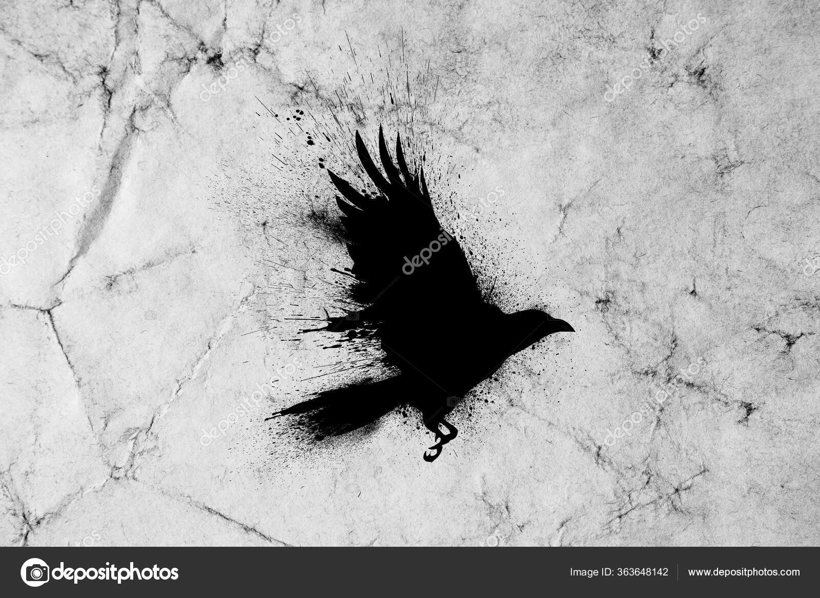 날으는 철새의 실루엣 물감을 뿌리고 물감을 뿌리고 그르렁 거리는 빈티지 — 스톡 사진 © AntonDeposit #363648142, image size:1600x1167
