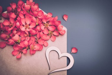 Farklı renk tam bir kraft zarf. O yat. Aşk kavramı.