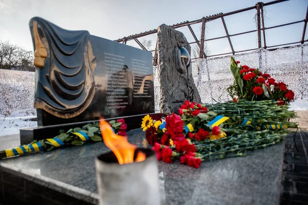 A cerimônia de abertura do memorial ao policial — Fotografia de Stock