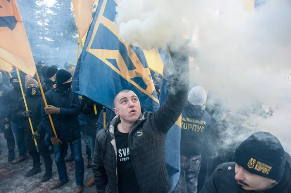 Акция протеста при апелляционном суде Киева — стоковое фото
