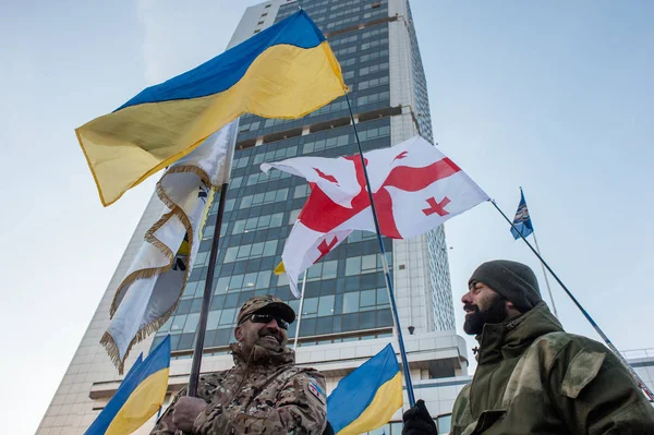 Protestní akce v Kyjevě soud appel — Stock fotografie